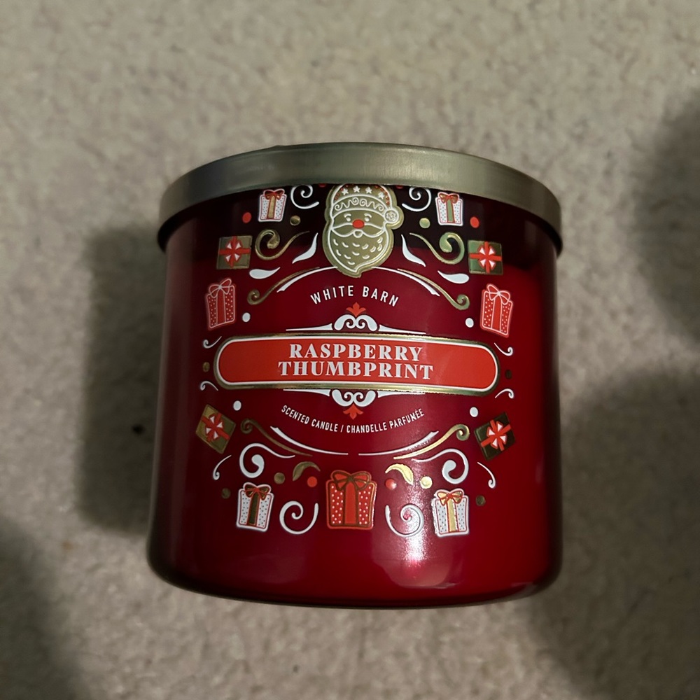 NEW Bath and Body Works Raspberry Thumbprint 3-Wick Candle